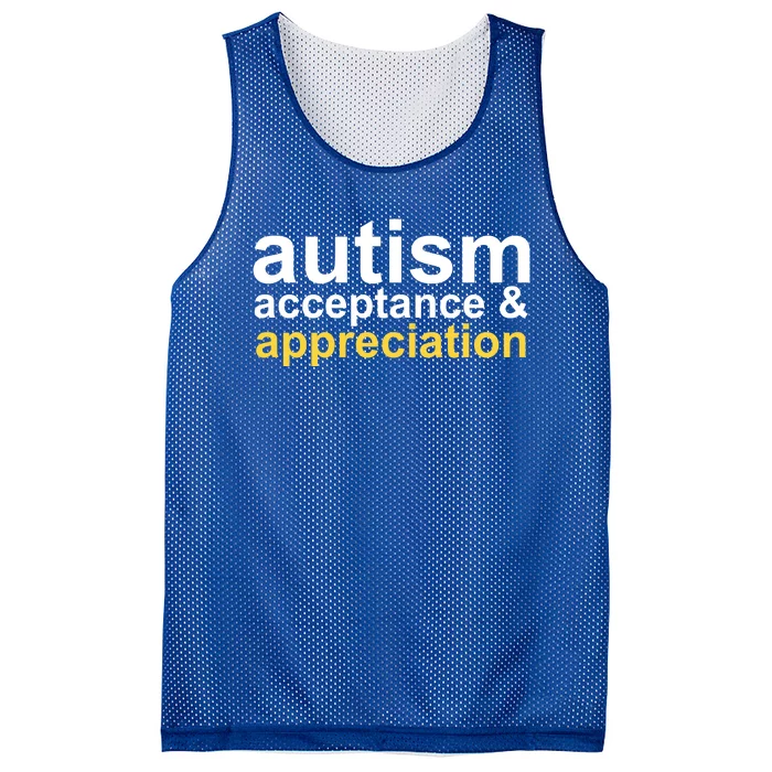 Autism Acceptance And Appreciation Mesh Reversible Basketball Jersey Tank