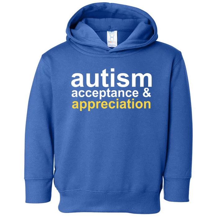 Autism Acceptance And Appreciation Toddler Hoodie