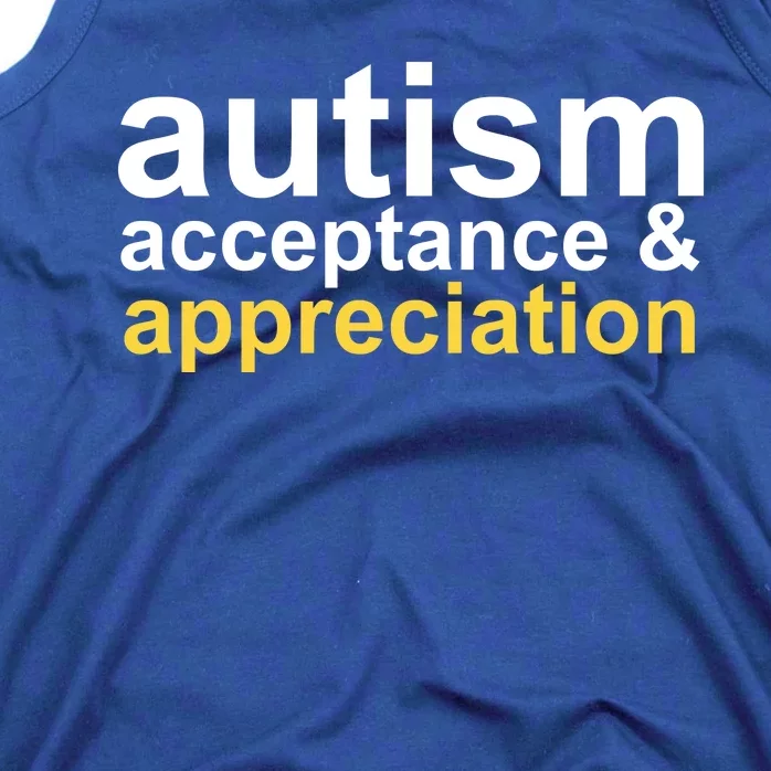 Autism Acceptance And Appreciation Tank Top