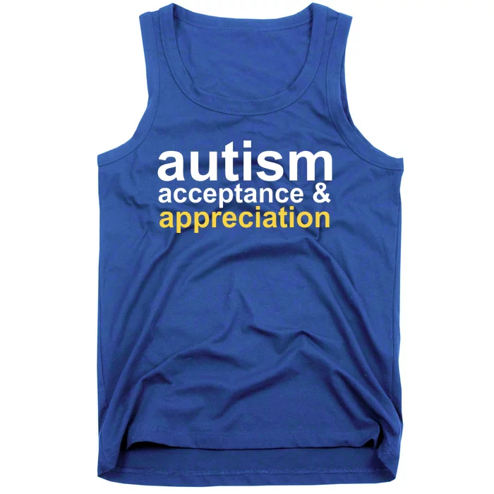 Autism Acceptance And Appreciation Tank Top