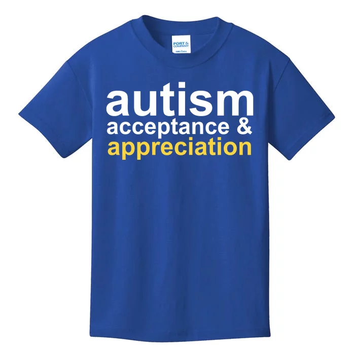 Autism Acceptance And Appreciation Kids T-Shirt