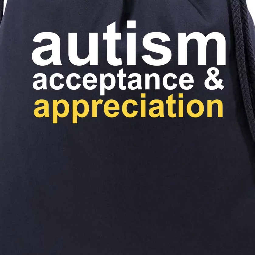 Autism Acceptance And Appreciation Drawstring Bag