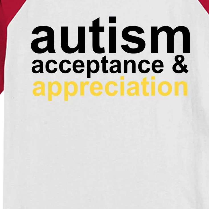 Autism Acceptance And Appreciation Kids Colorblock Raglan Jersey