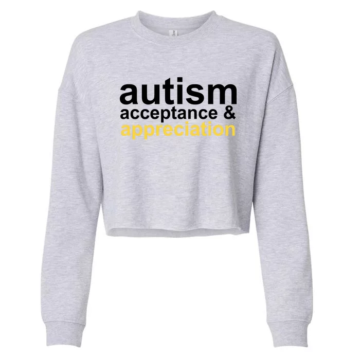 Autism Acceptance And Appreciation Cropped Pullover Crew