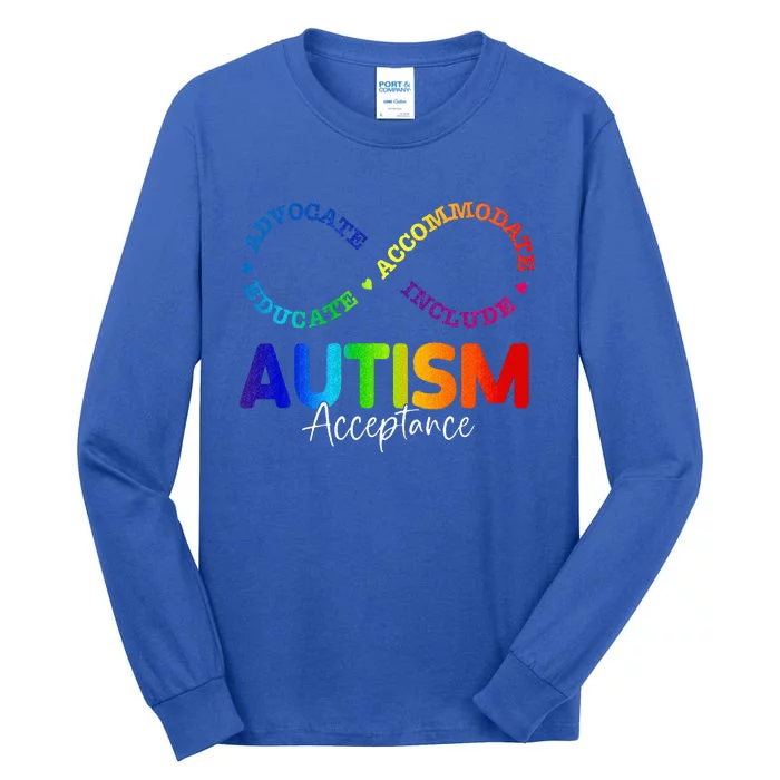 Autism Awareness Acceptance Infinity Symbol Tall Long Sleeve T-Shirt