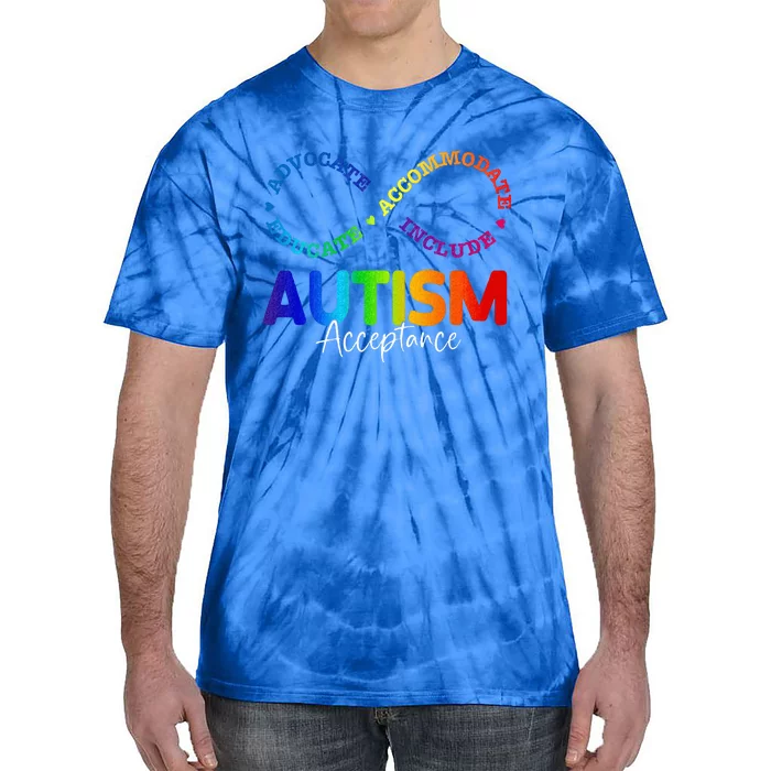 Autism Awareness Acceptance Infinity Symbol Tie-Dye T-Shirt