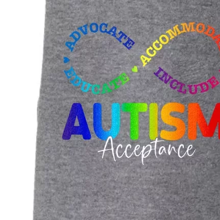 Autism Awareness Acceptance Infinity Symbol Doggie 3-End Fleece Hoodie