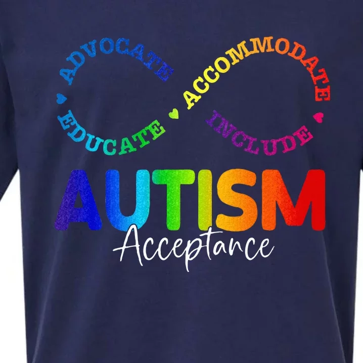 Autism Awareness Acceptance Infinity Symbol Sueded Cloud Jersey T-Shirt