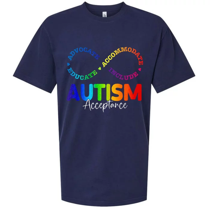 Autism Awareness Acceptance Infinity Symbol Sueded Cloud Jersey T-Shirt