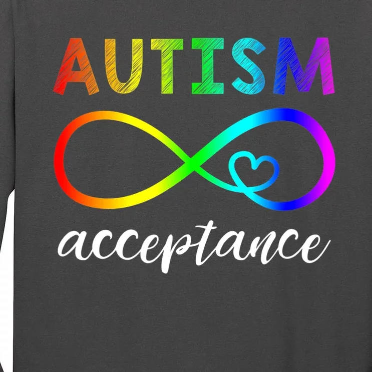 Autism Awareness Acceptance Red Instead Autism Gift Tall Long Sleeve T-Shirt