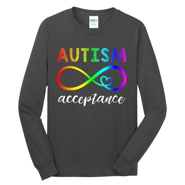 Autism Awareness Acceptance Red Instead Autism Gift Tall Long Sleeve T-Shirt