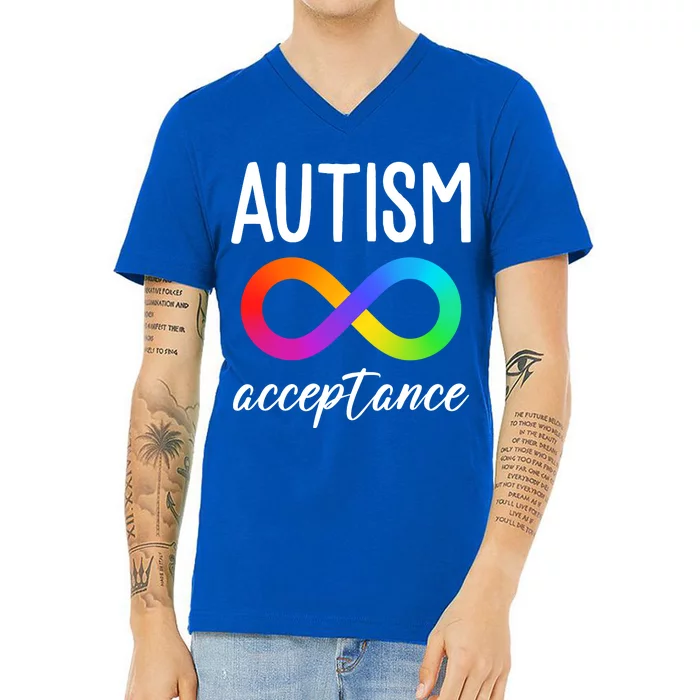 Autism Acceptance Awareness V-Neck T-Shirt