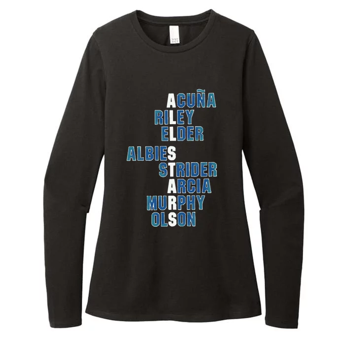 Atlanta AllStars Acuna Jr Austin Riley Bryce Elder Ozzie Albies Spencer Strider Womens CVC Long Sleeve Shirt