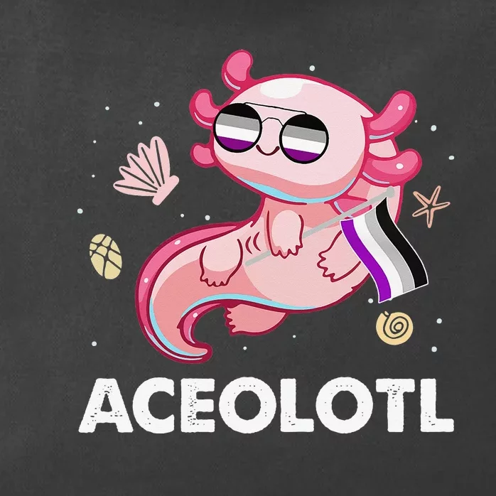 Ace Axolotl Asexual Pride Flag Mexican Salamander LGBTQ Zip Tote Bag