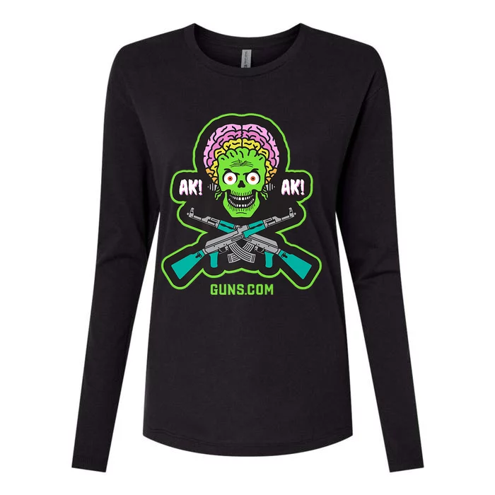 AK! AK! AK47 Alien Premium Womens Cotton Relaxed Long Sleeve T-Shirt