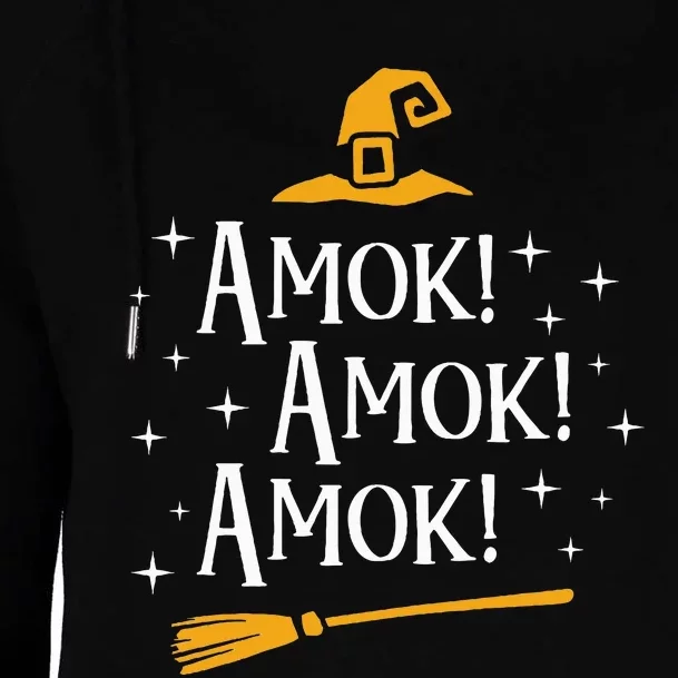 Amok Amok Amok Cute Costume Idea Sisters Halloweens Womens Funnel Neck Pullover Hood