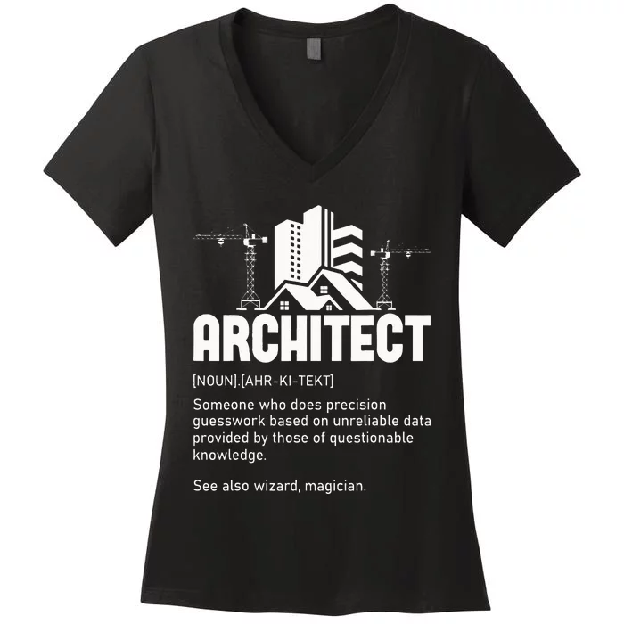 Architect Architecture Artwork Design Building Planner Women's V-Neck T-Shirt