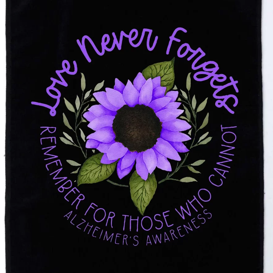 Alzheimer Awareness And Women Purple Sunflower Platinum Collection Golf Towel