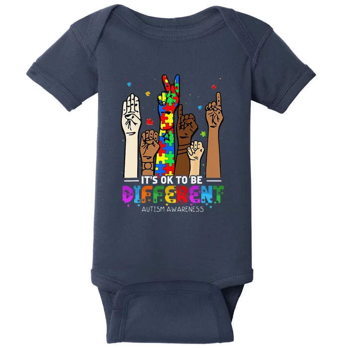 Autism Awareness Acceptance Its Ok To Be Different Baby Bodysuit