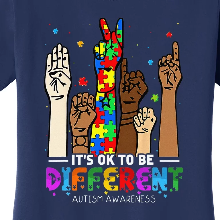 Autism Awareness Acceptance Its Ok To Be Different Women's T-Shirt