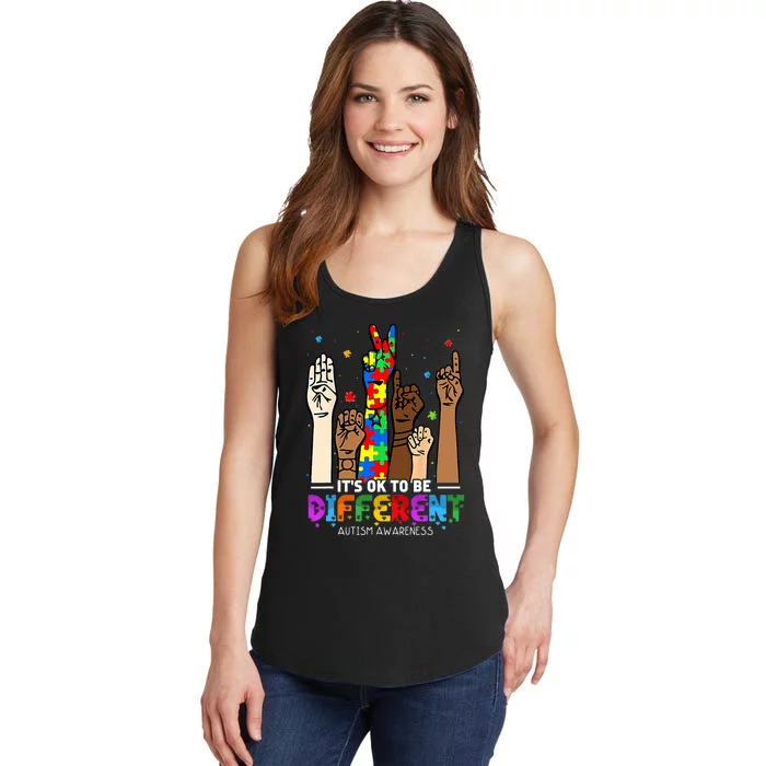 Autism Awareness Acceptance Women Its Ok To Be Different Ladies Essential Tank