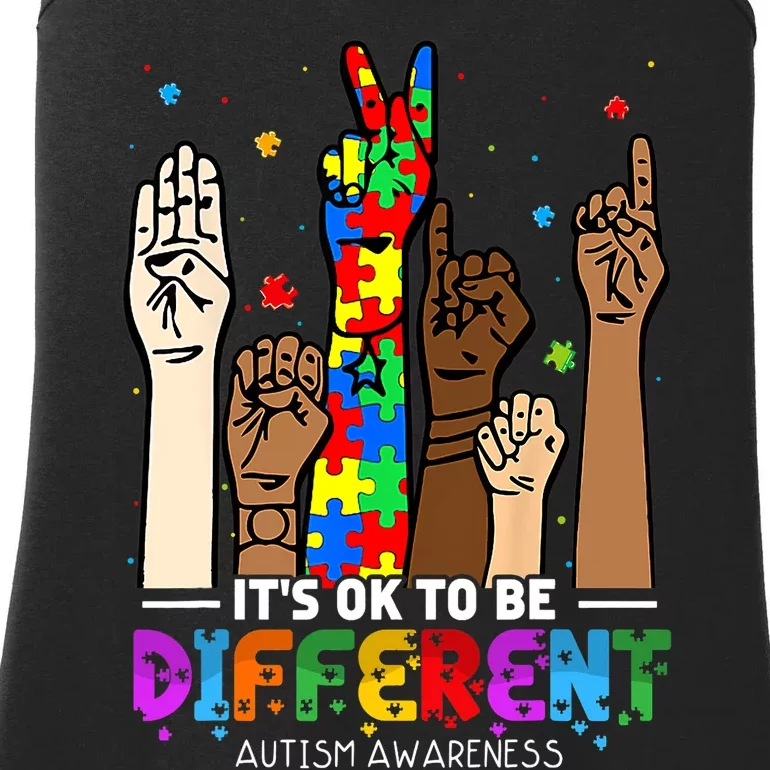 Autism Awareness Acceptance Women Its Ok To Be Different Ladies Essential Tank