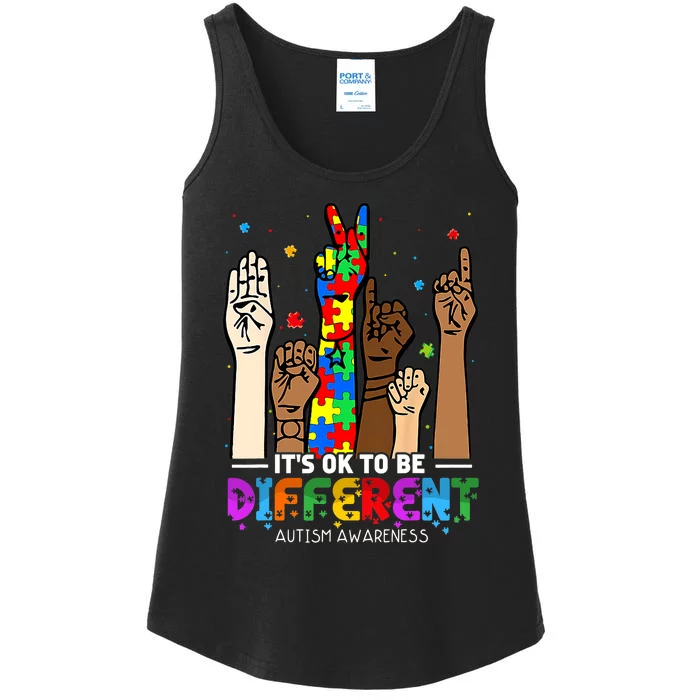 Autism Awareness Acceptance Women Its Ok To Be Different Ladies Essential Tank