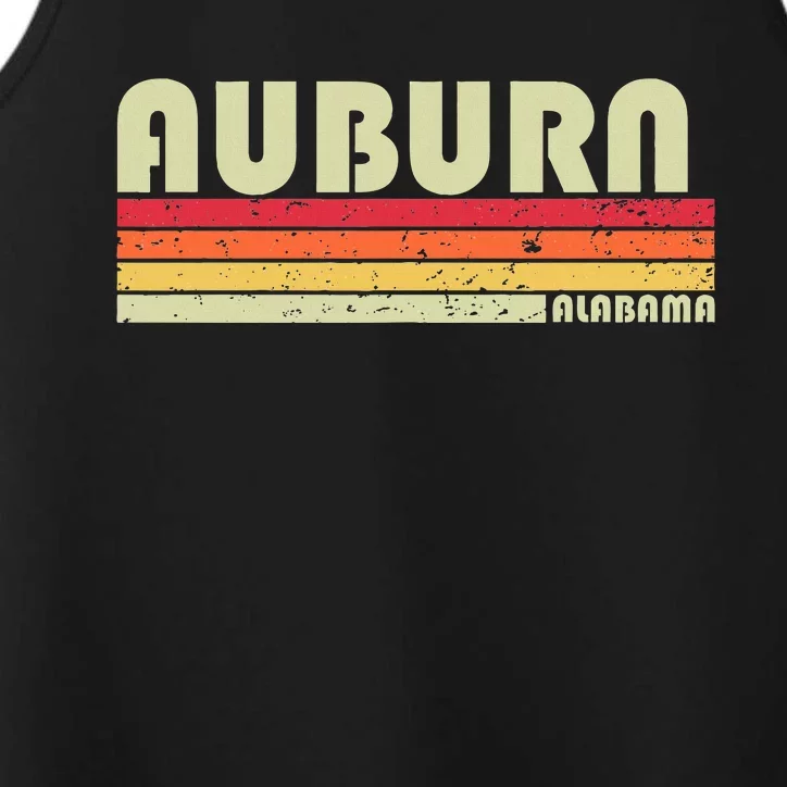 Auburn Al Alabama Funny City Home Roots Gift Retro 70s 80s Performance Tank