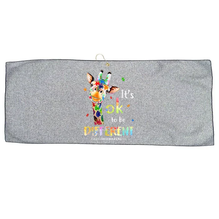 Autism Awareness Acceptance Wo Kid Its Ok To Be Different Large Microfiber Waffle Golf Towel