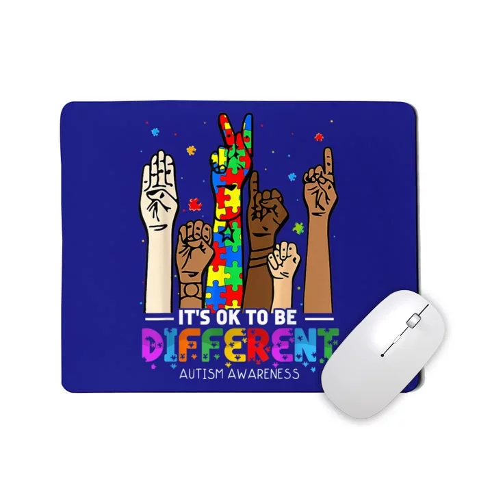 Autism Awareness Acceptance Wo Kid Its Ok To Be Different Mousepad