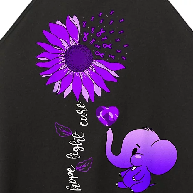 Alzheimers Awareness Women’s Perfect Tri Rocker Tank