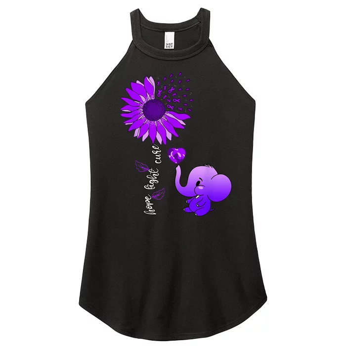 Alzheimers Awareness Women’s Perfect Tri Rocker Tank