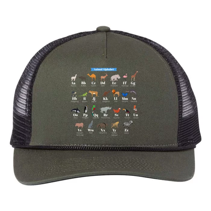 Animal Alphabet Retro Rope Trucker Hat Cap