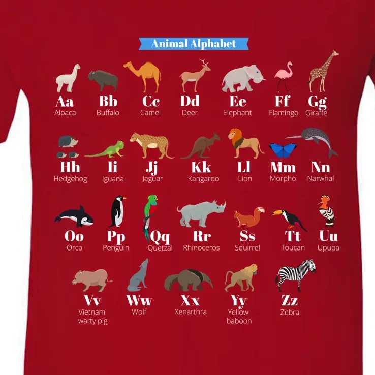 Animal Alphabet V-Neck T-Shirt