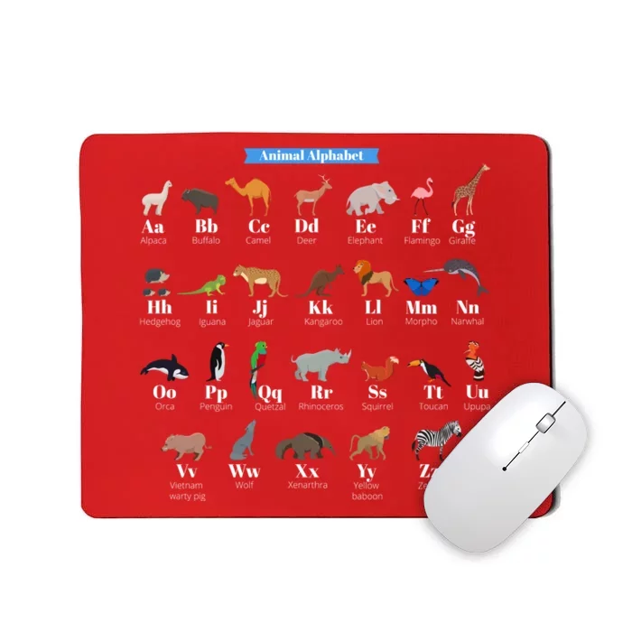 Animal Alphabet Mousepad