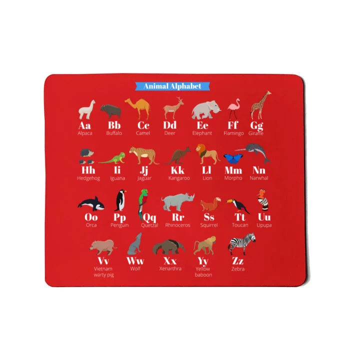 Animal Alphabet Mousepad