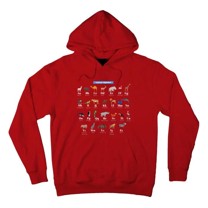 Animal Alphabet Tall Hoodie