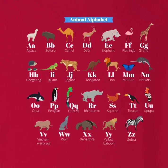 Animal Alphabet Toddler Long Sleeve Shirt