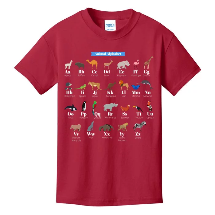 Animal Alphabet Kids T-Shirt