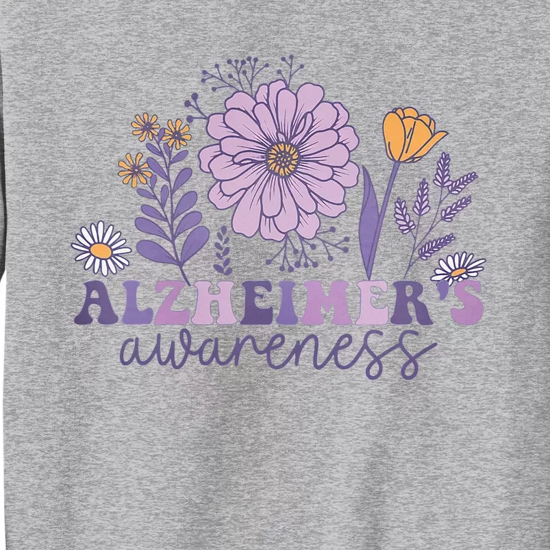 Alzheimer Alzheimers Awareness Dementia Awareness Retro Tall Sweatshirt