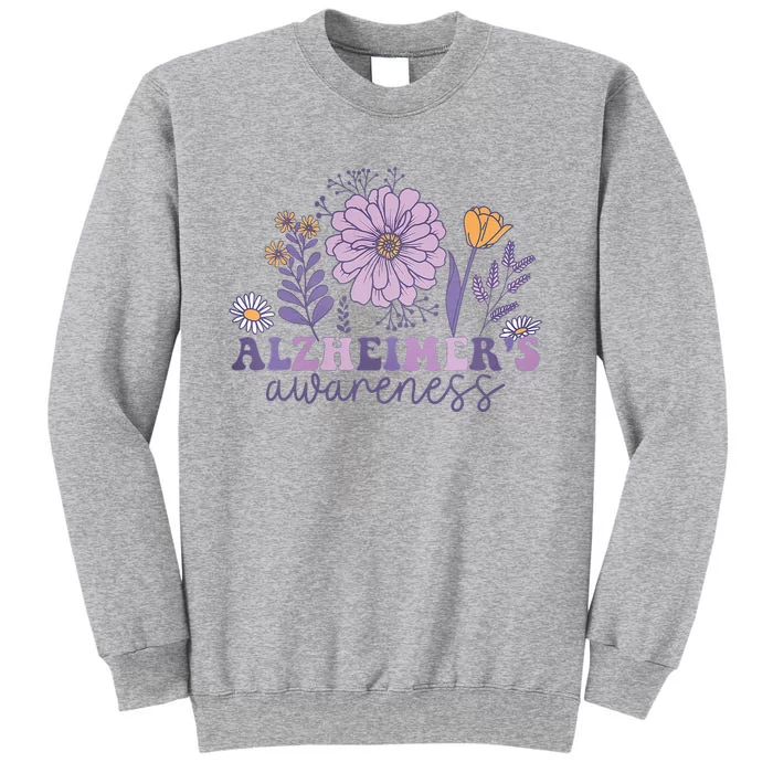 Alzheimer Alzheimers Awareness Dementia Awareness Retro Tall Sweatshirt