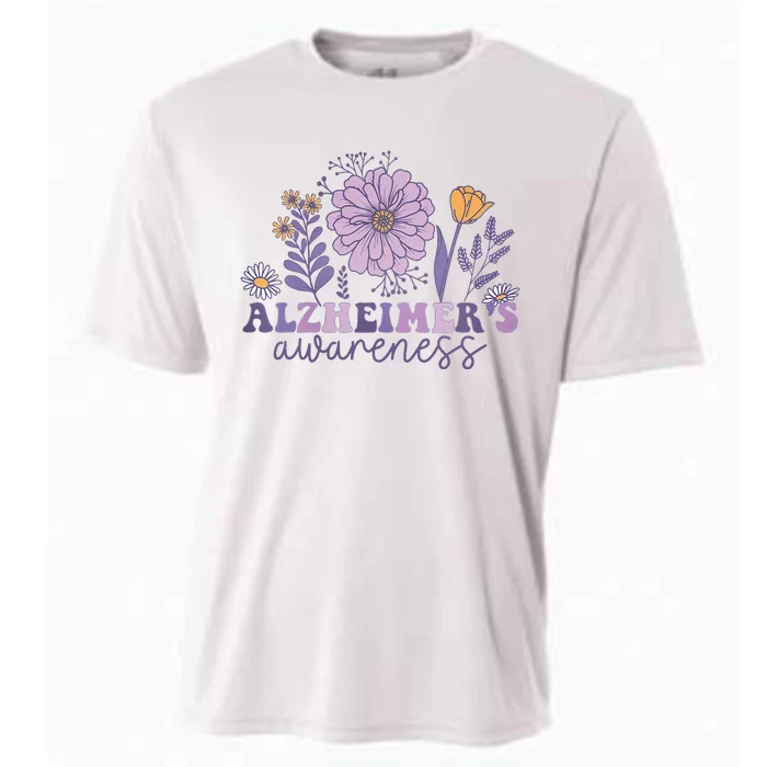 Alzheimer Alzheimers Awareness Dementia Awareness Retro Cooling Performance Crew T-Shirt