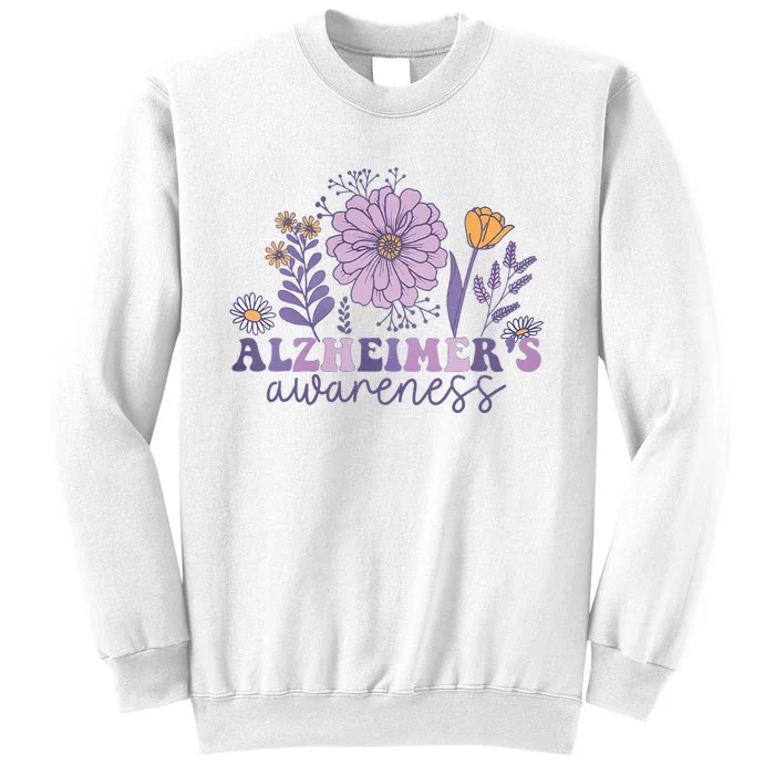 Alzheimer Alzheimers Awareness Dementia Awareness Retro Sweatshirt