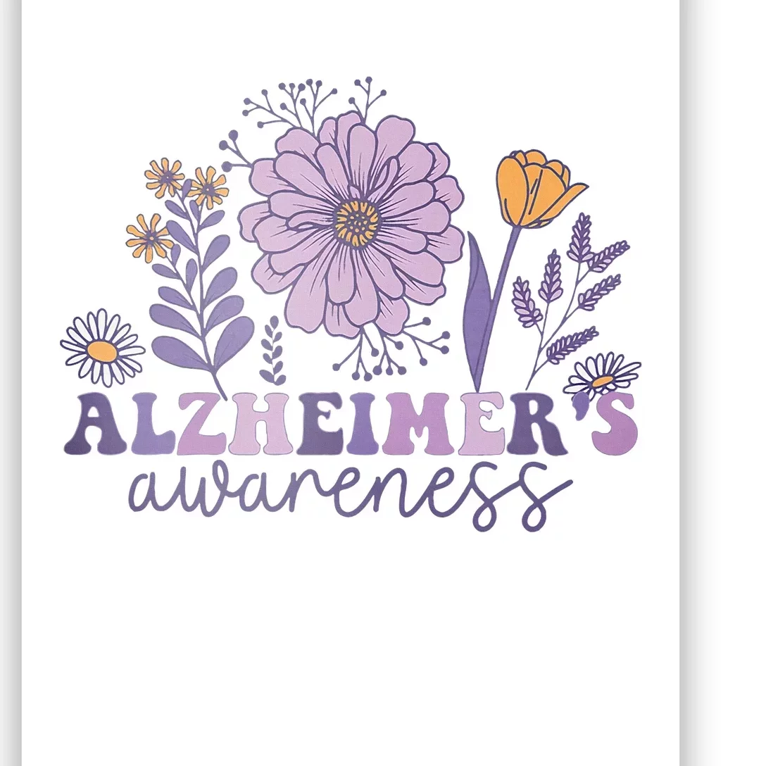 Alzheimer Alzheimers Awareness Dementia Awareness Retro Poster