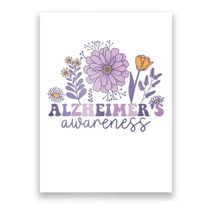 Alzheimer Alzheimers Awareness Dementia Awareness Retro Poster