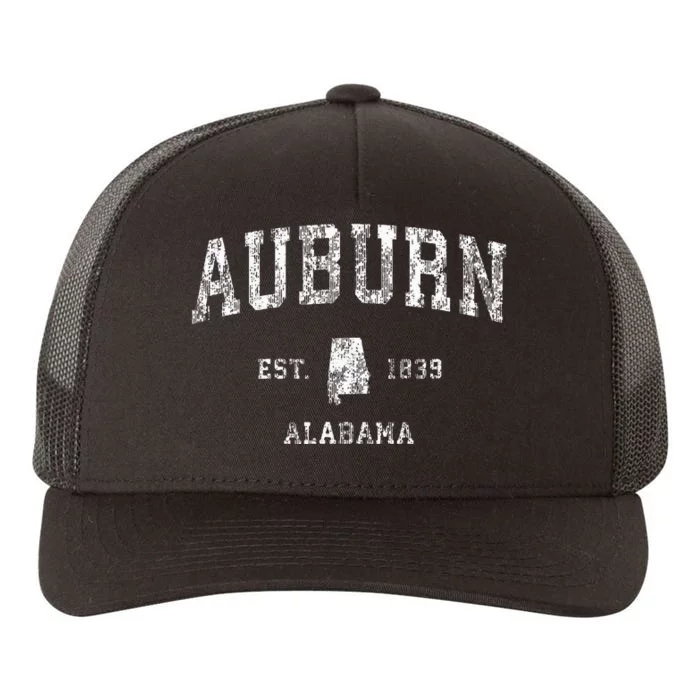 Auburn Alabama Al Vintage Athletic Sports Design Yupoong Adult 5-Panel Trucker Hat