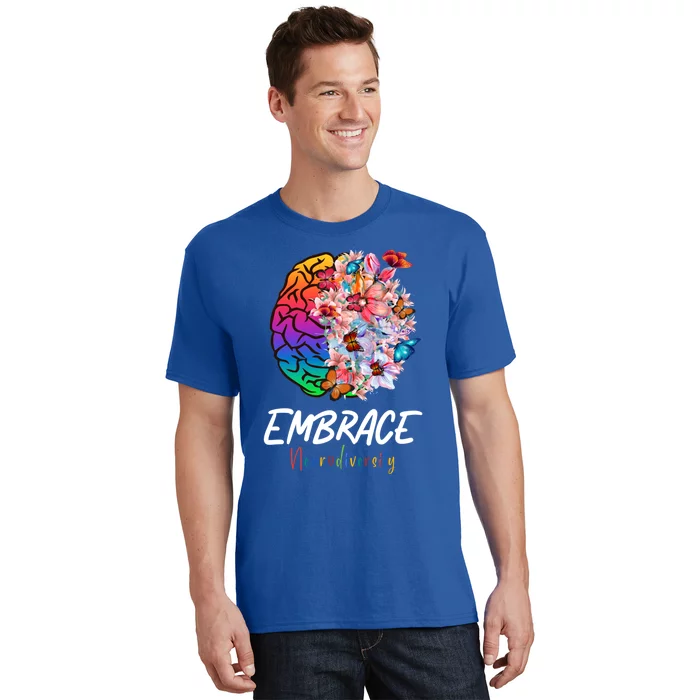 Asd Adhd Autism Awareness Brain A Embrace Neurodiversity Cool Gift T-Shirt