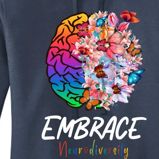 Asd Adhd Autism Awareness Brain A Embrace Neurodiversity Cool Gift Women's Pullover Hoodie