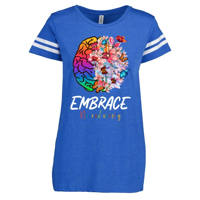 Asd Adhd Autism Awareness Brain A Embrace Neurodiversity Cool Gift Enza Ladies Jersey Football T-Shirt