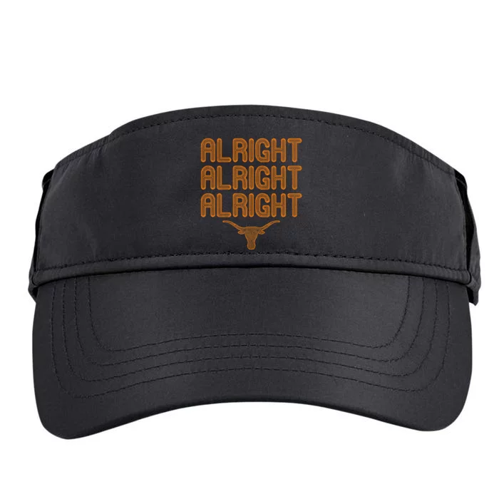 Alright Alright Alright Texas Bull Texas Pride State Usa Adult Drive Performance Visor